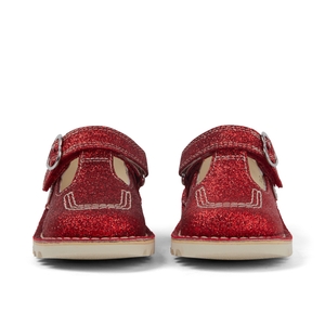 Infant Unisex Kick T-Bar Glitter Shoes Red