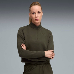 Hyrox W PUMA x HYROX CLOUDSPUN 1/4 ZIP - Green