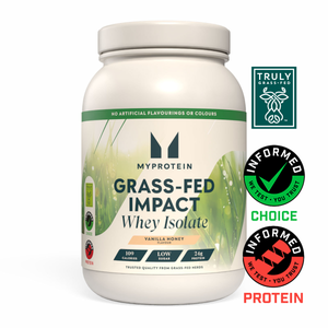 Myprotein Impact Whey Isolate von mit Gras gefütterten Tieren