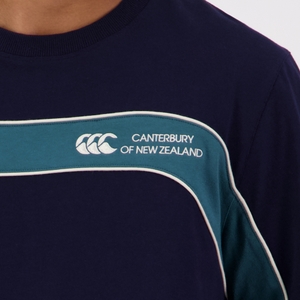 MENS HERITAGE PANELLED T-SHIRT NAVY