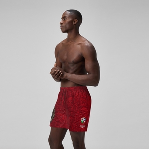 Men's British & Irish Lions 16" Swim Shorts Red - M