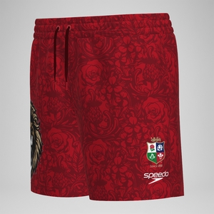 Boys British & Irish Lions 13" Swim Shorts Red - M