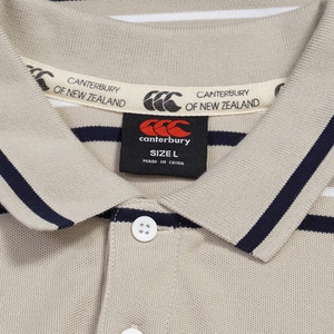 CANTERBURY MULTI STRIPE CCC POLO AM TAUPE