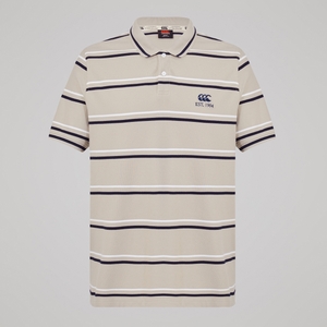 CANTERBURY MULTI STRIPE CCC POLO AM TAUPE