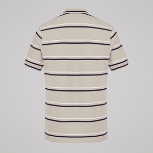 CANTERBURY MULTI STRIPE CCC POLO AM TAUPE