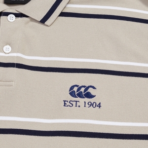 CANTERBURY MULTI STRIPE CCC POLO AM TAUPE