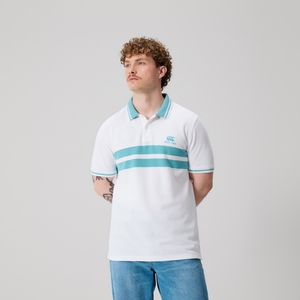 CANTERBURY CHEST STRIPE CCC POLO AM WHITE