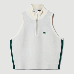 Women's Surista Knitted 1/4 Zip Top Off White