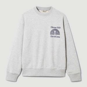 ELLESSE CLUB DI CORSA SWEATSHIRT AM LIGHT GREY M - L