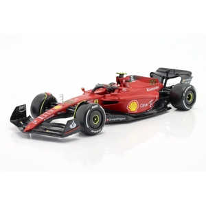 Burago F1 2022 Ferrari F1-75 Sainz With Helmet 1:18 Scale Model