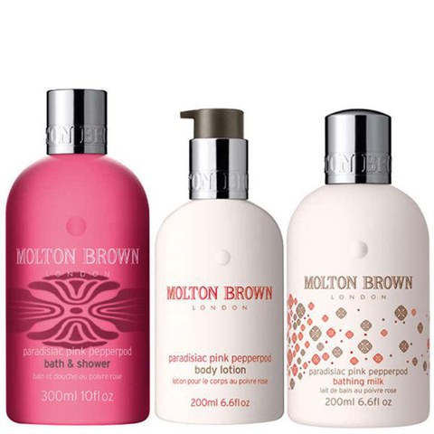 Molton Brown Pink Pepperpod Trio (Shower Gel, Body Lotion & Bath Milk)