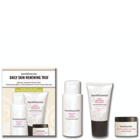 bareMinerals Daily Skin Renewing Trio Normal To Dry Skin (3 Products)