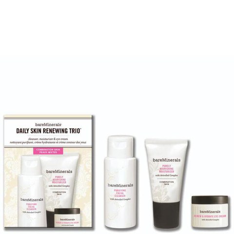 bareMinerals Daily Skin Renewing Trio Combination Skin (3 Products)