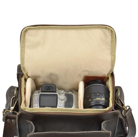 Grafea Leather Camera Bag Brown