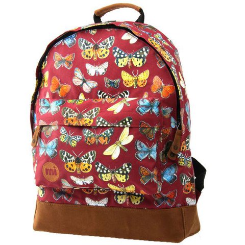 Mi Pac Butterfly Backpack Burgundy FREE Delivery