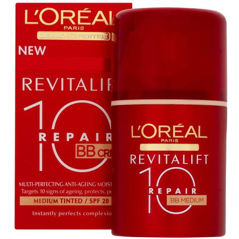 L'Oréal Paris Dermo-Expertise Revitalift Repair 10 BB Cream SPF 20 - Medium (50ml)