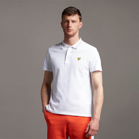 Wide Tipped Polo - White