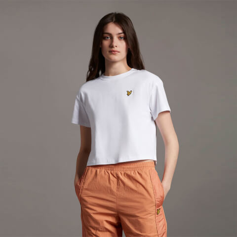 Women's White Cropped T-shirt