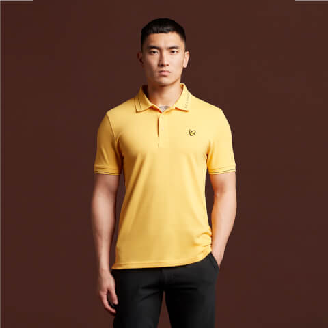 Branded Collar Polo Shirt - Sunbeam