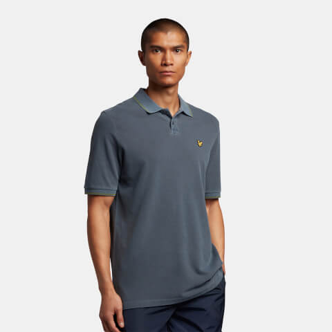 Men's Pigment Dyed Polo Shirt - Dark Navy
