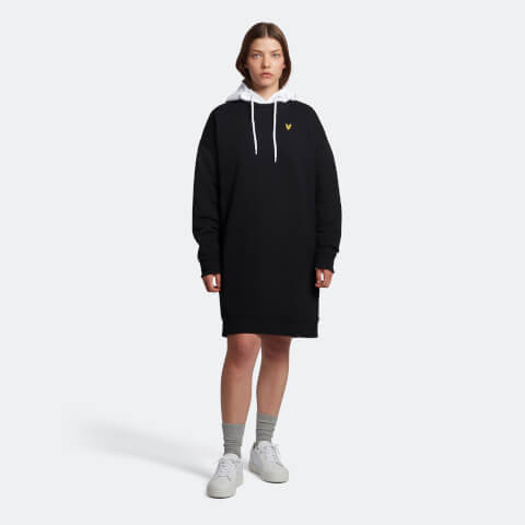 Women's Sweatshirt Dress - Jet Black