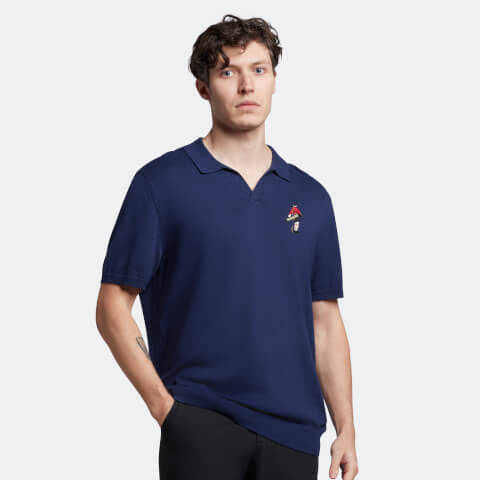 Men's Golf Player Knitted Polo - Navy