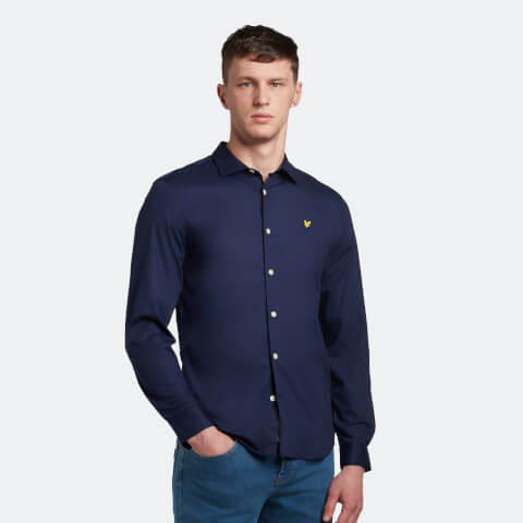 Men's Navy Poplin Shirt
