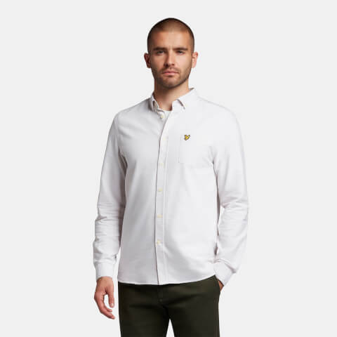 Regular Fit Light Weight Oxford Shirt - Light Mist/White