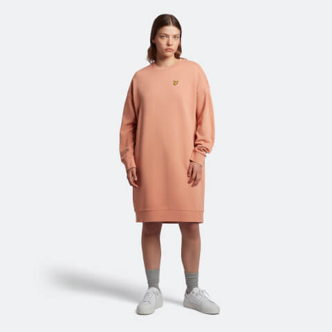 Women's Sweatshirt Dress - Dusty Peach