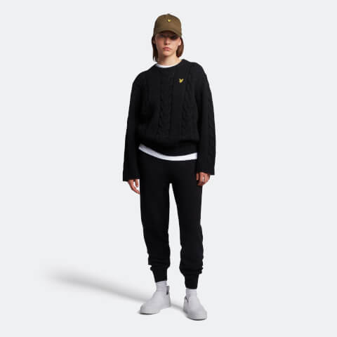 Women's Chunky Cable Jumper - Jet Black