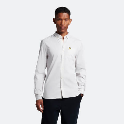 Lyle & Scott Men's Long Sleeve Slim Fit Gingham Shirt - Touchline White/White