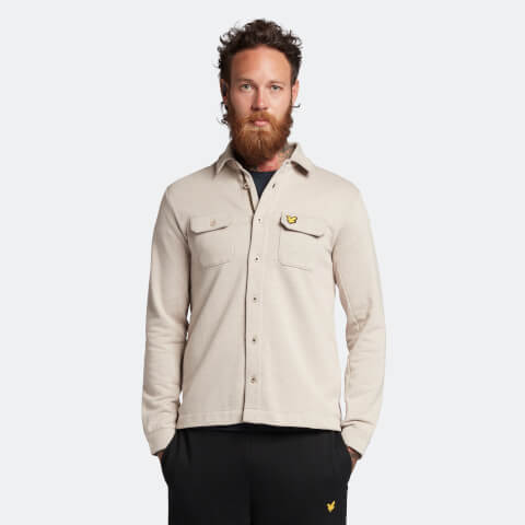 Men's Sports Fleece Overshirt - Warm Dust