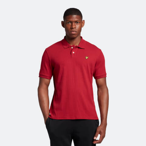 Men's Tonal Striped Polo Shirt - Tunnel Red