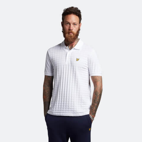 Men's Argyle Polo Shirt - White