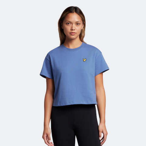 Women's Cropped T-Shirt - Faded Cobalt
