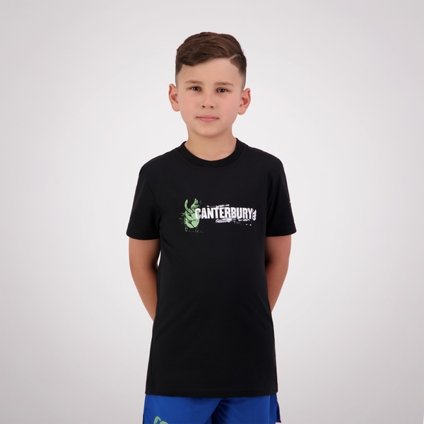 canterbury of new zealand KIDS FUNDAMENTALS T-SHIRT JET BLACK