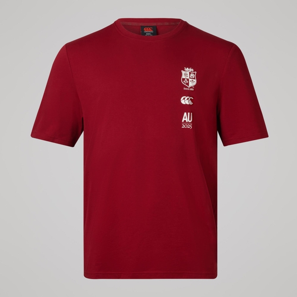 canterbury of new zealand BRITISH & IRISH LIONS TOUR 25 T-SHIRT RED