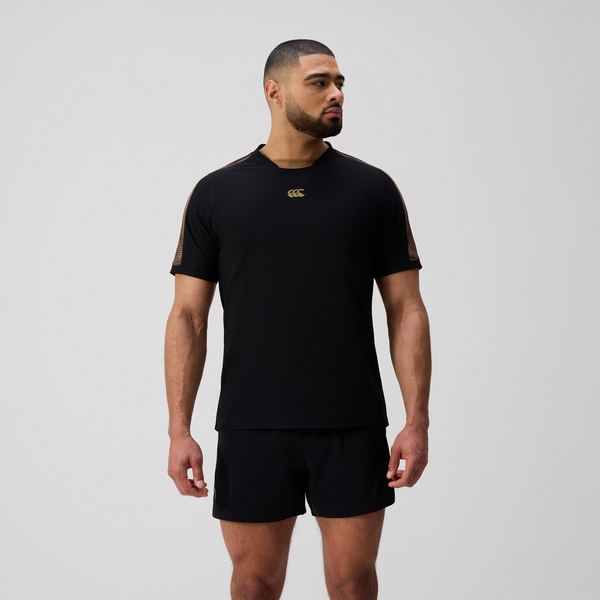 canterbury of new zealand MENS TEMPO+ DRILL TOP BLACK