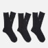 Polo Ralph Lauren Men's Egyptian Cotton Ribbed Socks (3 Pack) - Black