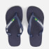 Havaianas Kids' Brasil Logo Flip Flops - Navy Blue