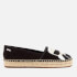 KARL LAGERFELD Women's Kamini Karl Ikonic Leather Espadrilles - Black