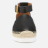 See by Chloé Women's Glyn Leather Espadrille Flat Sandals - Black