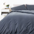 ïn home Washed Cotton Duvet Set - Dark Grey