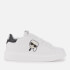 KARL LAGERFELD Men's Kapri Karl Ikonic 3D Lace Leather Trainers - White