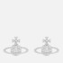 Vivienne Westwood Women's Mayfair Bas Relief Earrings - Rhodium Crystal