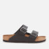 Birkenstock Men's Arizona Oiled Leather Double Strap Sandals - Black