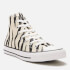 Converse Chuck Taylor All Star Canvas Archive Zebra Hi-Top Trainers - Black/Greige/White