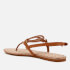 Coach Women's Jeri Leather Signature Toe Post Sandals - Taupe/Stone