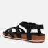 Timberland Women's Malibu Waves Ankle Nubuck Strappy Sandals - Black