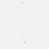 Tory Burch Women's Crystal Logo Delicate Necklace - Tory Silver